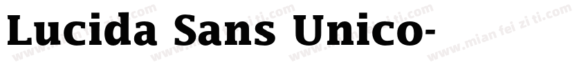 Lucida Sans Unico字体转换